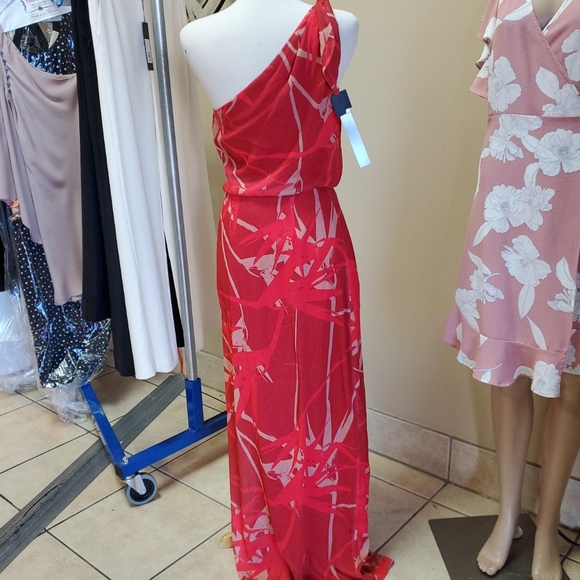 New Halston Heritage One Shoulder Dress - Picture 5 of 7